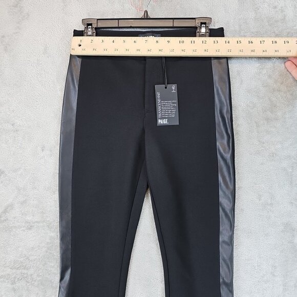 Paige Pants Womens Size 26 Black Transcend Knit Karlee Mid Rise Skinny Ankle - Picture 10 of 15